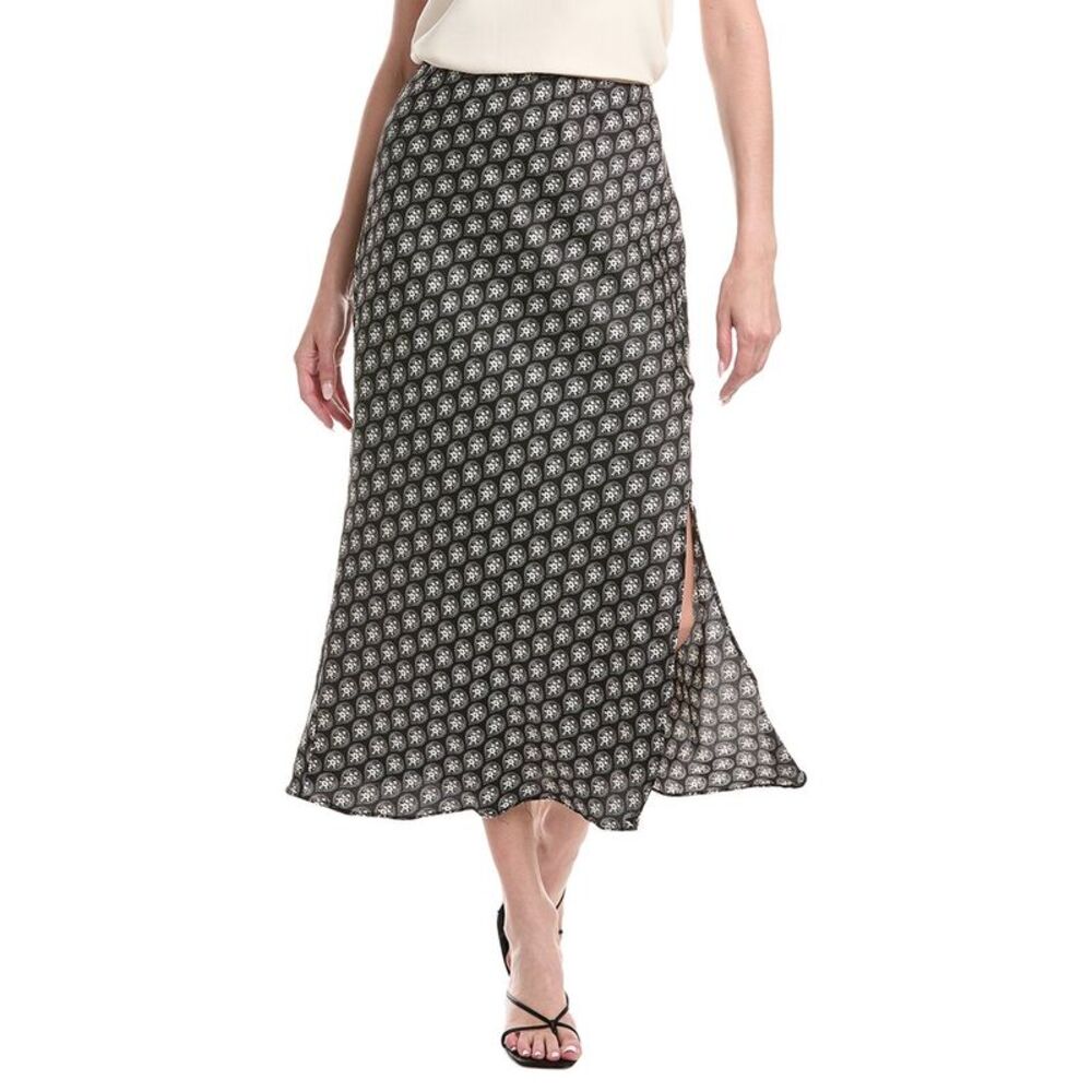 T Tahari Womens  Bias Midi Skirt, Black